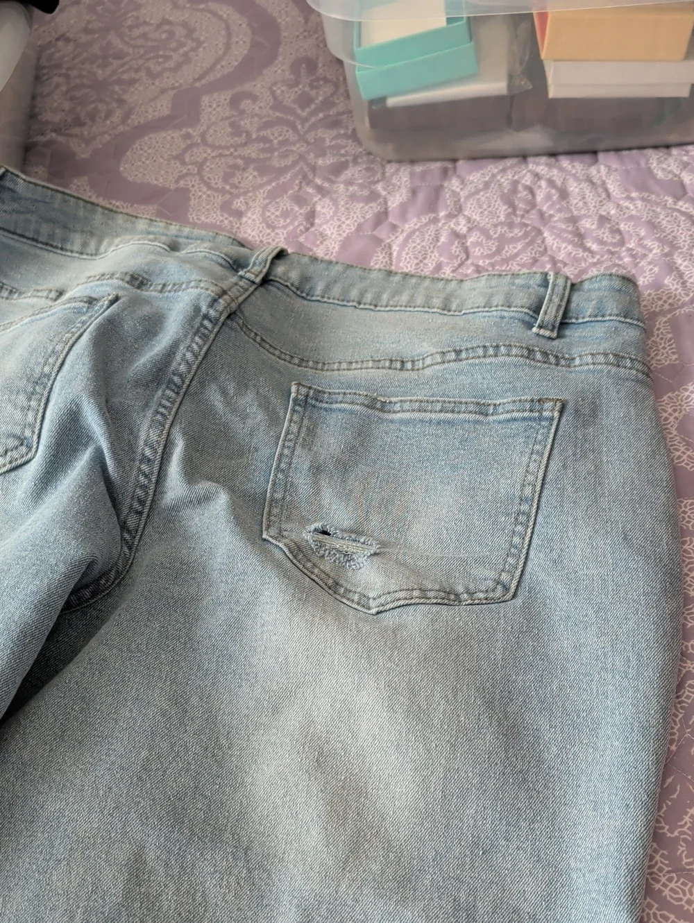 Light Blue Distressed Women’s Jeans